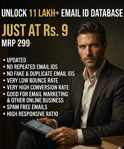 11 Lakh+ Pan India Email Id Database